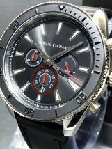 新品 AX ARMANI EXCHANGE アルマーニ エクスチェンジ 正規品 腕時計 アナログ クオーツ 防水 クロノグラフ レザーベルト ビジネス ギフト_画像2