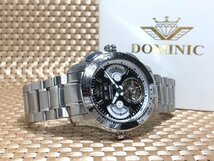 限定モデル 秘密のからくりギミック搭載 新品 DOMINIC ドミニク 正規品 手巻き腕時計 ステンレスベルト アンティーク腕時計 ブラック_画像6
