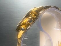 8石天然ダイヤモンド付き 新品 JAPAN KRAFT ジャパンクラフト 腕時計 正規品 クロノグラフ 自動巻き オートマティック ゴールド グリーン_画像5