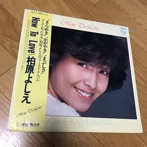 柏原芳恵 HOW TO LOVE 帯付き ファーストLP 1980年作 野村誠一 撮影 映画ファン １２曲入り