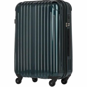 【訳あり品】 スーツケース 中型 軽量 キャリーバッグ 旅行 おしゃれ TY001 ダークグリーン ファスナータイプ Mサイズ TSA(W）[001]