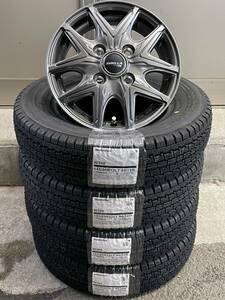 【送料無料!】ブリヂストン W300 145/80R12 80/78N(6PR相当) 23年製 シビラF05 12インチ 3.5J+44 PCD100 新品！アルミセット 軽トラック等