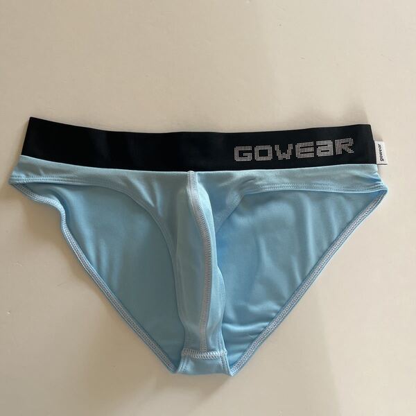 gowear Vシェイプビキニ ACTIVE サックスブルー M メンズビキニ スーパーローライズ メンズインナー スポーツインナー フィットビキニ