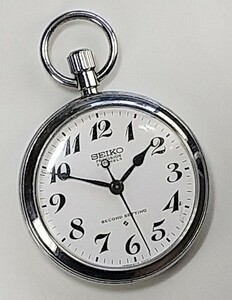 ジャンク 時計 懐中時計 SEIKO PRECISION SECOND SETTING 6110-0010 21J ホワイト盤