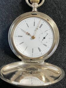 商館時計　アールシュミット商会　銀無垢　フルハンター　懐中時計 手巻き アンティーク ジャンク