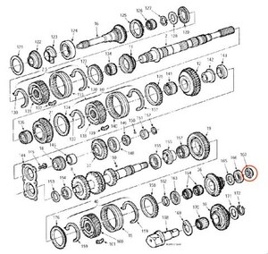  Ford Mazda made M5R2 5 speed manual transmission for cluster gear counter shaft lock nut Ford M5OD-R2