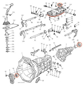  Ford Mazda made M5R2 5 speed manual transmission gasket oil seal repair kit 