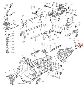  Ford Mazda made M5R2/M5R1 5 speed MT tail housing rear oil seal Ford parts Bronco F&E 150/350 van truck Bronco 