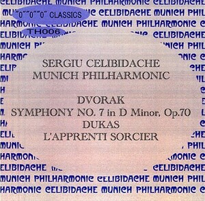 チェリビダッケ：ドヴォルザーク交響曲第7番、、デュカス・魔法使いの弟子、ミュンヘンフィル、98年、らいヴ。