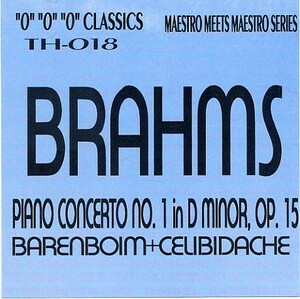 チェリビダッケ：ブラームス・ピアノ協奏曲第1番、（P)バレンボイム、ミュンヘンフィル、1987年、ライヴ。