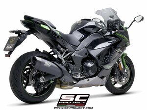 【国内在庫】SC-PROJECT SCプロジェクト SC1-R スリップオンサイレンサー ブラック 公道走行可 ユーロ4対応 KAWASAKI NINJA 1000 SX ★