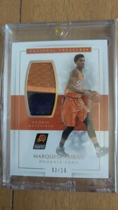 MARQUESE CHRISS 2016-17 NATIONAL TREASURES ROOKIE MATERIALS／１０シリアル　パッチ