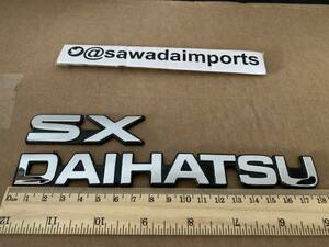 米国ダイハツ USDM 北米仕様 純正 シャレード G100系３代目 DAIHATSU SX エンブレム セット 国内発送無料