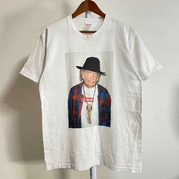 15SS supreme Neil Young シュプリーム ニールヤング フォト Tシャツ キムタク着 ホワイト L f232
