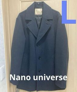 【新品未使用】ナノユニバース　ピーコート　紺色　nano universe