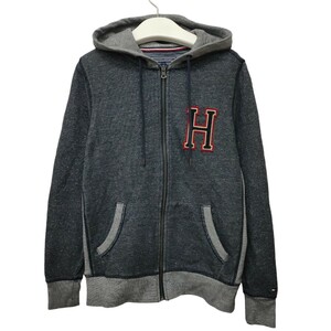 TOMMY HILFIGER /トミーヒルフィガー メンズ 長袖フルジップ スウェットパーカー コットン100% グレー × グレー Sサイズ I-3276