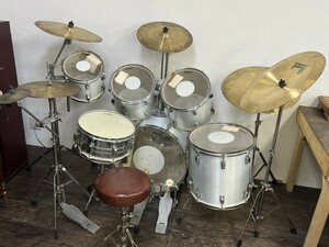 TAMA タマ SWINGSTAR ドラムセット 3タムタム　チャイナシンバル 4シンバル