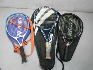 ☆テニスラケット ミズノ Babolat YONEX 3本セット！140サイズ発送