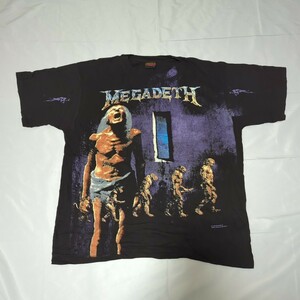 USA製 メガデス MEGADETH Ｔシャツ カート・コバーン Pink Floyd ニルヴァーナ NIRVANA Oasis オアシス hiphop TEE メタリカ METALLICA