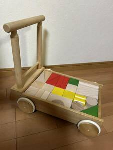  used wooden handcart building blocks 