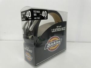 未使用■Dickies ディッキーズ メンズ レザーベルト 40インチ 黒 ブラック CUT to FIT ビジネス