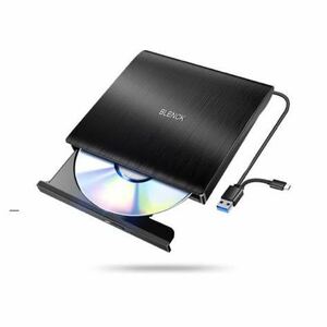 2023革新モデル】 外付けDVDドライブ 極静音 CD DVDドライブ 外付け 高速 USB 3.0&Type-Cデュアルポート