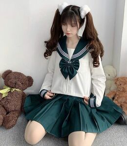 セーラー服　制服　コスプレ衣装　長袖　制服コスプレ　Lサイズ　女子高生制服セット