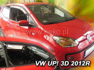 【M's】VW UP アップ AA ハッチバック 3ドア (2012-) HEKO ドアバイザー サイドバイザー 左右 ／／ 社外品 ヘコ フロントバイザー 331191