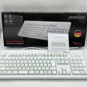 【通電確認済】Perixx(ペリックス) PERIBOARD-106WJP キーボード 有線 日本語 ホワイト /Y13302-F2