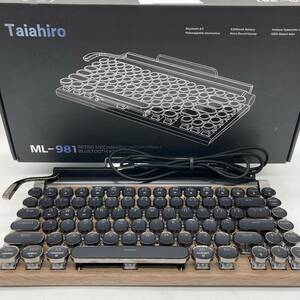 【訳あり】Taiahiro ML-981 レトロ Bluetooth キーボード タイプライター /Y13359-B2