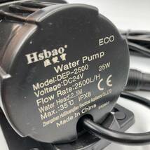 【通電確認済み】HSBAO DEP-2500 吐出量2500L/H (毎分41L) 揚程2.5m DCポンプ 水中ポンプ 水槽ポンプ/Y13342-O1_画像8
