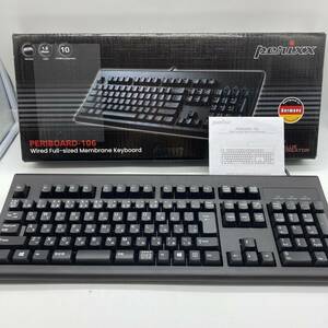 【通電確認済】Perixx(ペリックス) PERIBOARD-106BJP キーボード 有線 (日本語配列・ブラック) /Y13467-G1