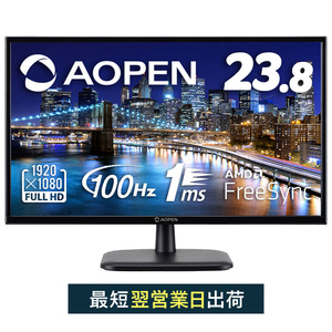 Acer モニター AOPEN 24CV1YHbi 23.8インチ VA 非光沢 液晶 フルHD 100Hz 1ms（VRB）HDMI ゲーミングモニター pcモニター ディスプレイ