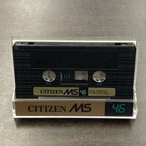 0878 シチズン MS 46分 ハイポジ 1本 カセットテープ/One CITIZEN MS 46 Type II High Position AudioCassette