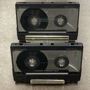 0912T ソニー X METAL 50分 メタル 2本 カセットテープ/Two SONY X METAL 50 Type IV Metal Position Audio Cassette