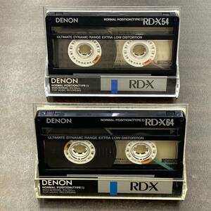 0916T デノン RD-X 54 64分 ノーマル 2本 カセットテープ/Two DENON RD-X 54 64 Type I Normal Position Audio Cassette