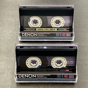 0917T デノン RD-X 46分 ノーマル 2本 カセットテープ/Two DENON RD-X 46 Type I Normal Position Audio Cassette