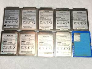 APPLE ipod 用 1.8インチ HDD TOSHIBA 未確認ジャンク 10個セット 中古 部品 パーツ MK2006GAL MK4004GAH MK1504GAL 15GB 20GB 40GB B