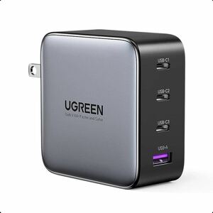 UGREEN Nexode 充電器 100W 4ポート Genesis GaNテクノロジー Type-c PD急速充電器 USB-C*3 USB-A*1PSE技術基準適合 折りたたみプラグA20