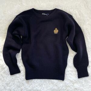 ポロラルフローレン ウール 王冠刺繍 ニット 厚手 大きめ セーター