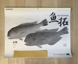 (T8)　カレンダー【2024 シマノカレンダー 魚拓】