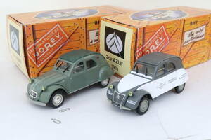 NOREV Citroen 2CV AZAM AZLP TECALEMIT シトロエン 難有 箱付 2台 1/43 イクレ