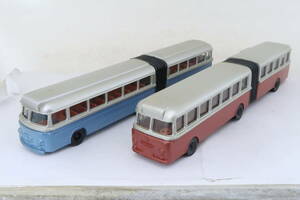 FHW WERDOHLHENSCHEL BUSSING ヘンシェル ビュッシング 連結バス 2台 箱無 1/87 西ドイツ製 ハコ