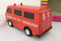 SIREN VAN VW VOLKSWAGEN FIRE DEPT ワーゲン 消防バン 箱付 難有 1/40? ニレレ_画像5