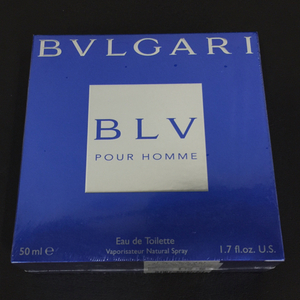 新品同様 ブルガリ BLV POUR HOMME ブルー プールオム オードトワレ 50ml 香水 保存箱付き 未開封品 BVLGARI