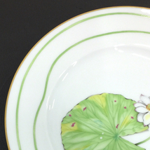 エルメス 花 フラワー 葉 リーフ 金縁 約22.5cm ラウンド プレート 食器 ブランド食器 テーブルウェア HERMES_画像3