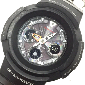 1円 カシオ 電波 腕時計 G-SHOCK AWG-500J The G 500 ラウンド デジアナ タフソーラー メンズ ブラック 黒 CASIO