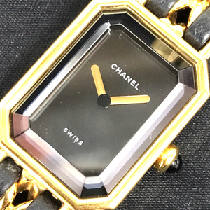 シャネル プルミエール クォーツ 腕時計 Mサイズ レディース ブラック文字盤 未稼働品 スクエアフェイス CHANEL