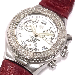テクノマリン 腕時計 SW.08115 テクノダイヤモンド クロノグラフ シルバーカラー QZ ボーイズ 稼働 付属品有り