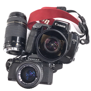 Canon EOS 5 PENTAX MV1 SMC PENTAX-M ZOOM 1:2.8-4 40-80mm 含む フィルムカメラ レンズ セット QG123-333